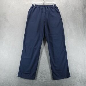 Nike Pants Mens M Blue Track Drill Warm Up Athletic Ankle Zip Y2K